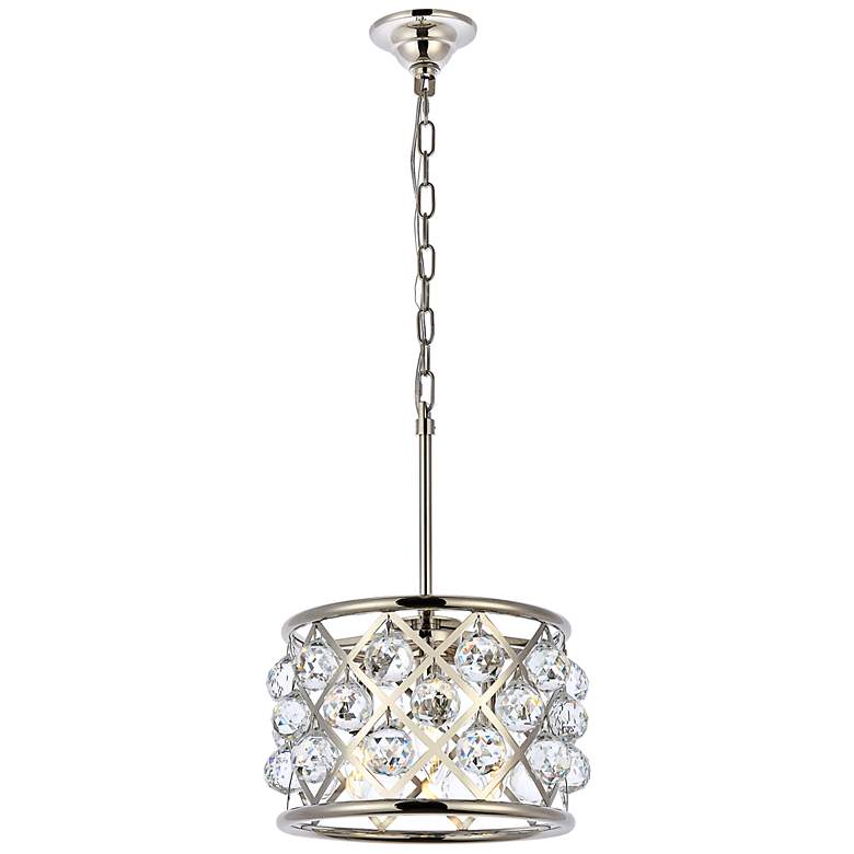 Image 2 Madison 12" Wide Polished Nickel and Crystal Mini Pendant