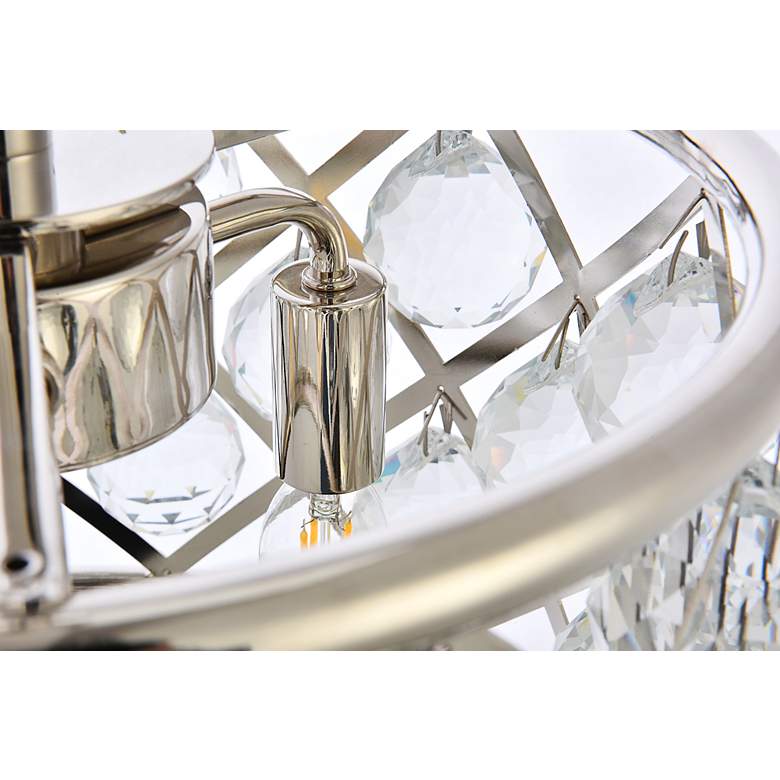 Image 6 Madison 12" Wide Polished Nickel and Crystal Mini Pendant more views