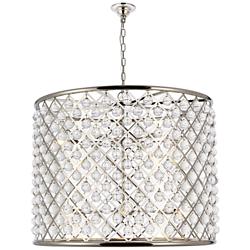 Madison 12 Light Polished Nickel Chandelier Clear