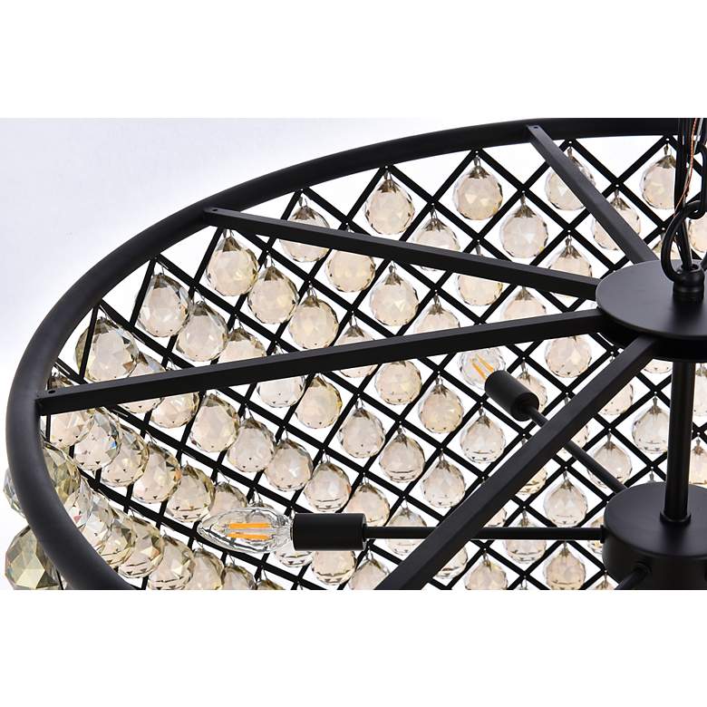 Image 7 Madison 12 Lt Matte Black Chandelier Golden Teak more views