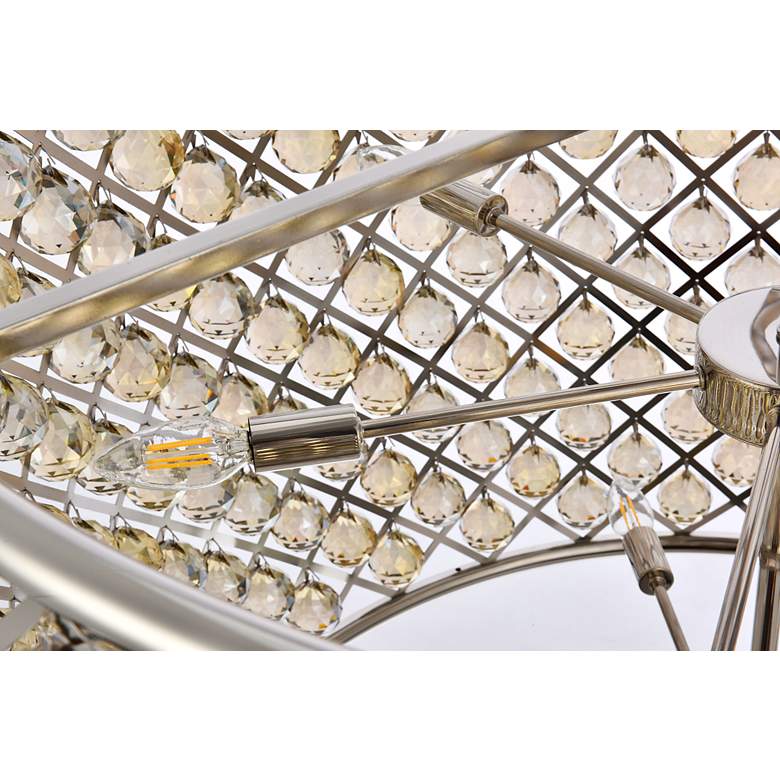 Image 7 Madison 12 Lt Polished Nickel Chandelier Golden Teak more views