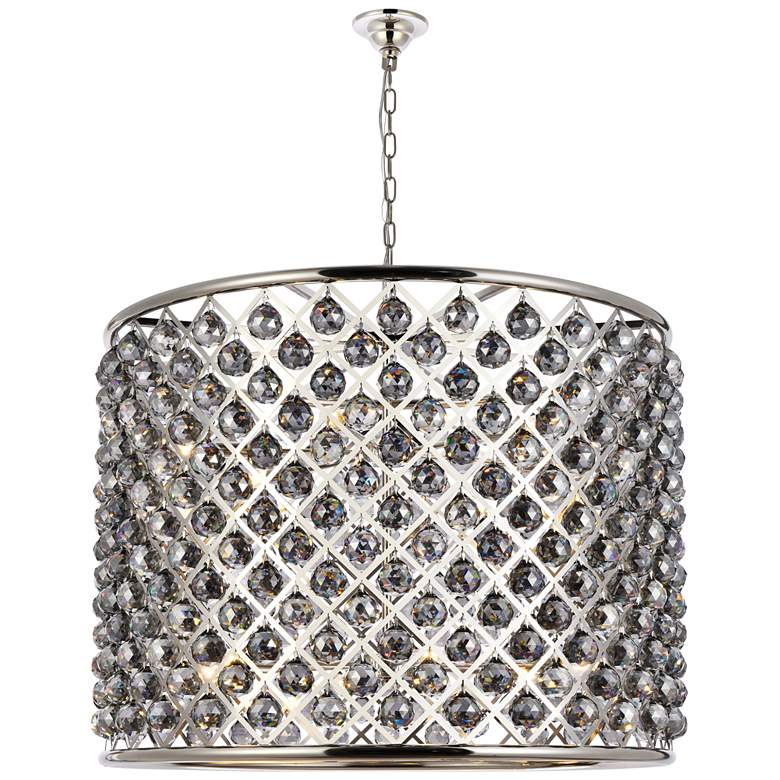 Image 1 Madison 12 Lt Polished Nickel Chandelier Silver Shade (Grey)