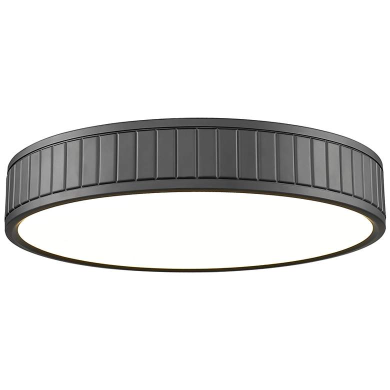 Image 1 Madison 16 1/2" Wide Matte Black LED Ceiling Light
