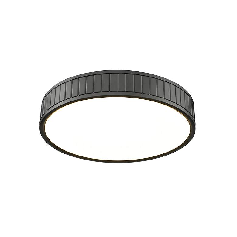 Image 5 Madison 16 1/2" Wide Matte Black LED Ceiling Light more views