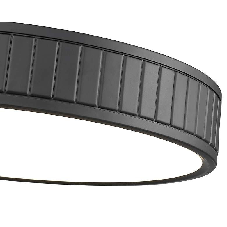 Image 6 Madison 16 1/2" Wide Matte Black LED Ceiling Light more views