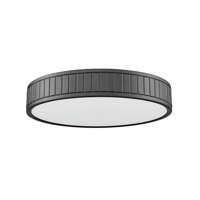 Image 7 Madison 16 1/2" Wide Matte Black LED Ceiling Light more views