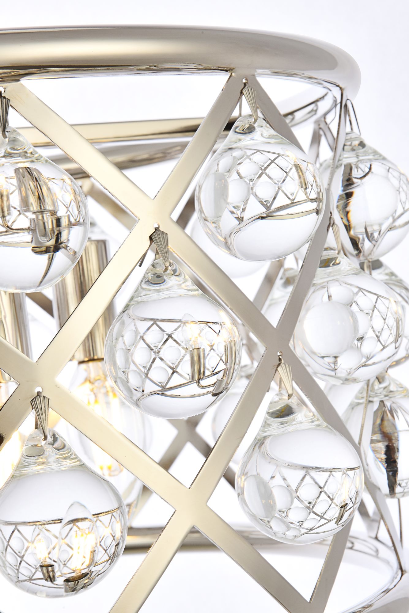 Image 5 Madison 16" Wide Polished Nickel Drum Pendant Light more views