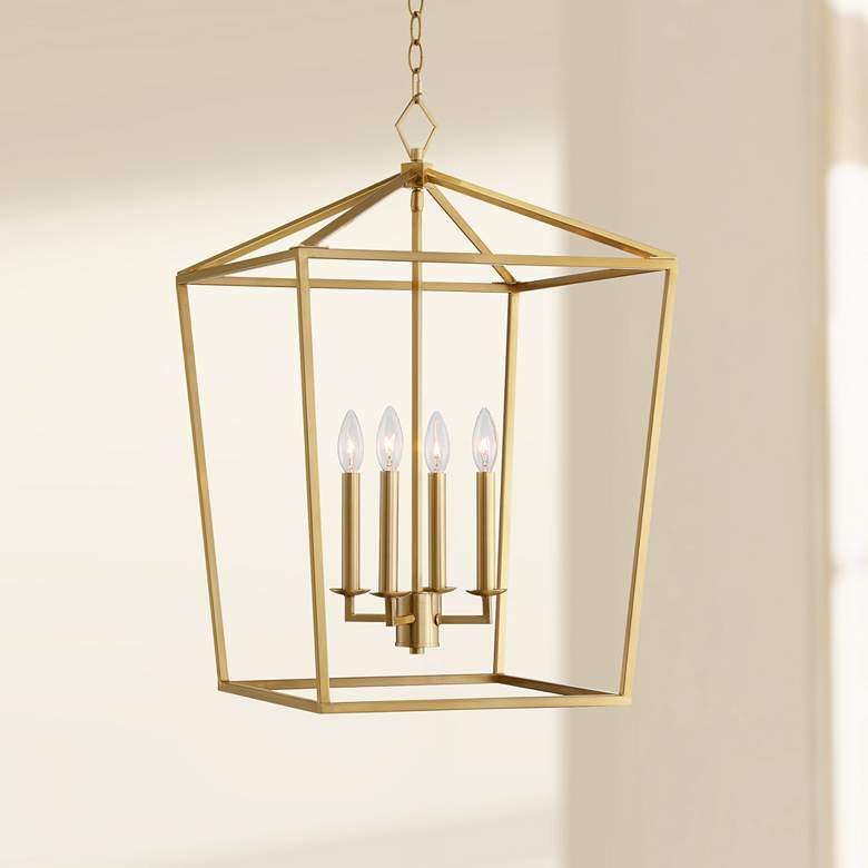 Image 1 Madison 18 inch Wide Soft Gold 4-Light Entry Pendant