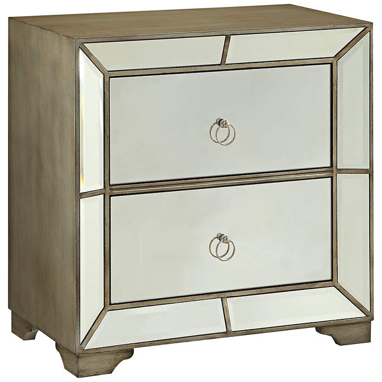 Image 1 Madison 2-Drawer Mirrored Accent Table