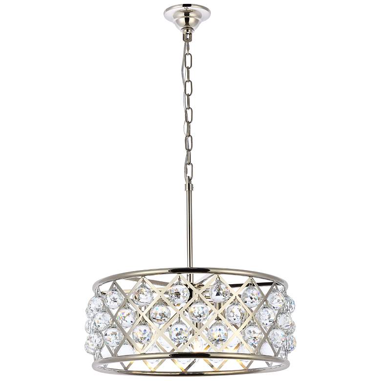Image 2 Madison 20"W Polished Nickel and Clear Crystal Pendant Light