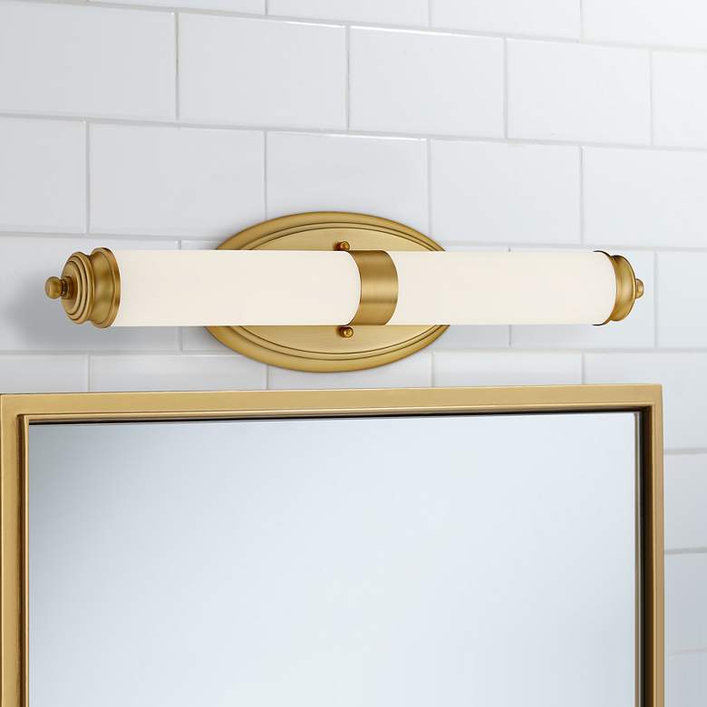 Image 1 Madison 21 1/4 inch Wide Brushed Gold Metal Bar LED Bath Light