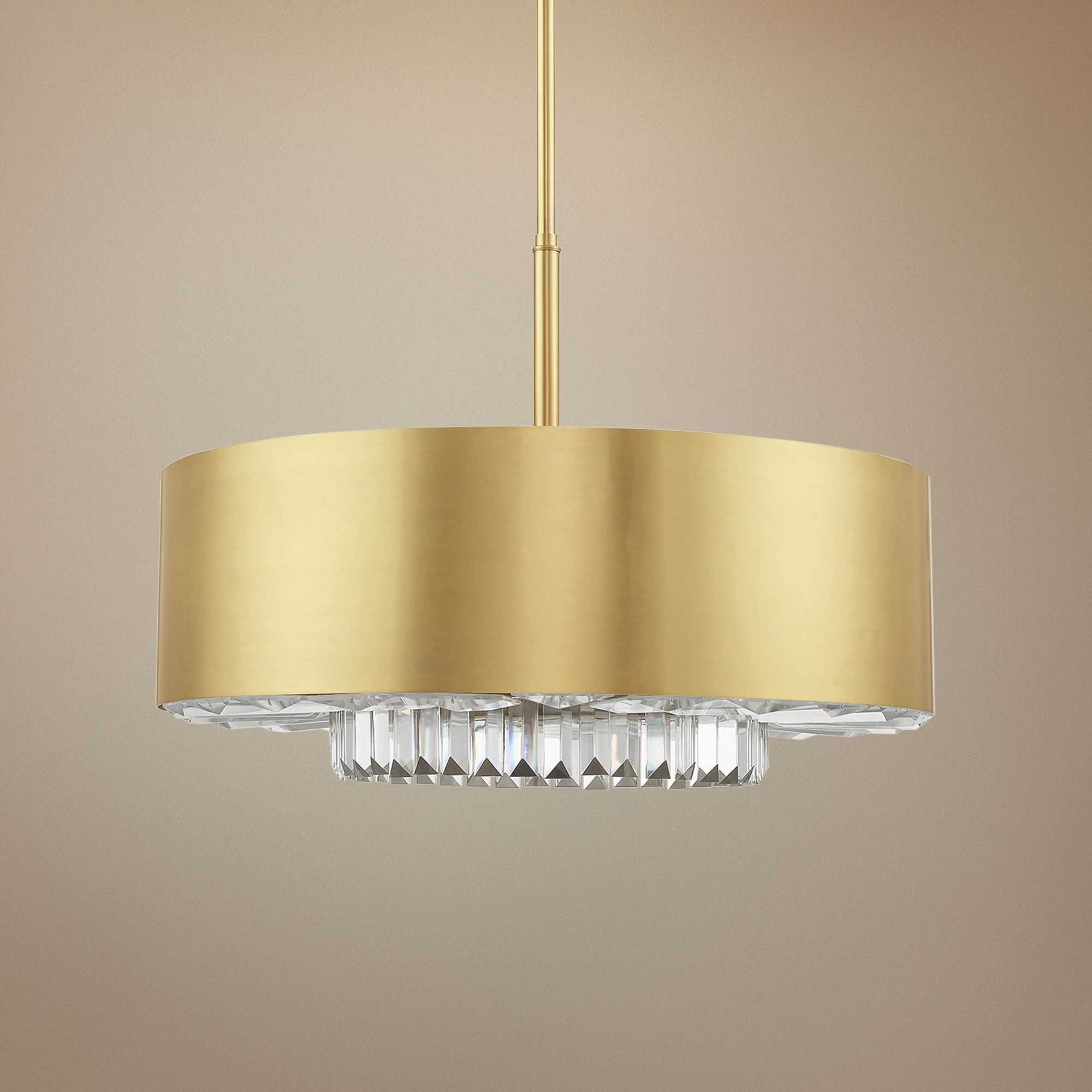 brass drum pendant light