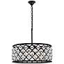 2_Madison 25" Wide Matte Black and Crystal 6-Light Chandelier