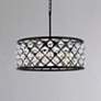 1_Madison 25" Wide Matte Black and Crystal 6-Light Chandelier