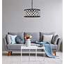 3_Madison 25" Wide Matte Black and Crystal 6-Light Chandelier more views