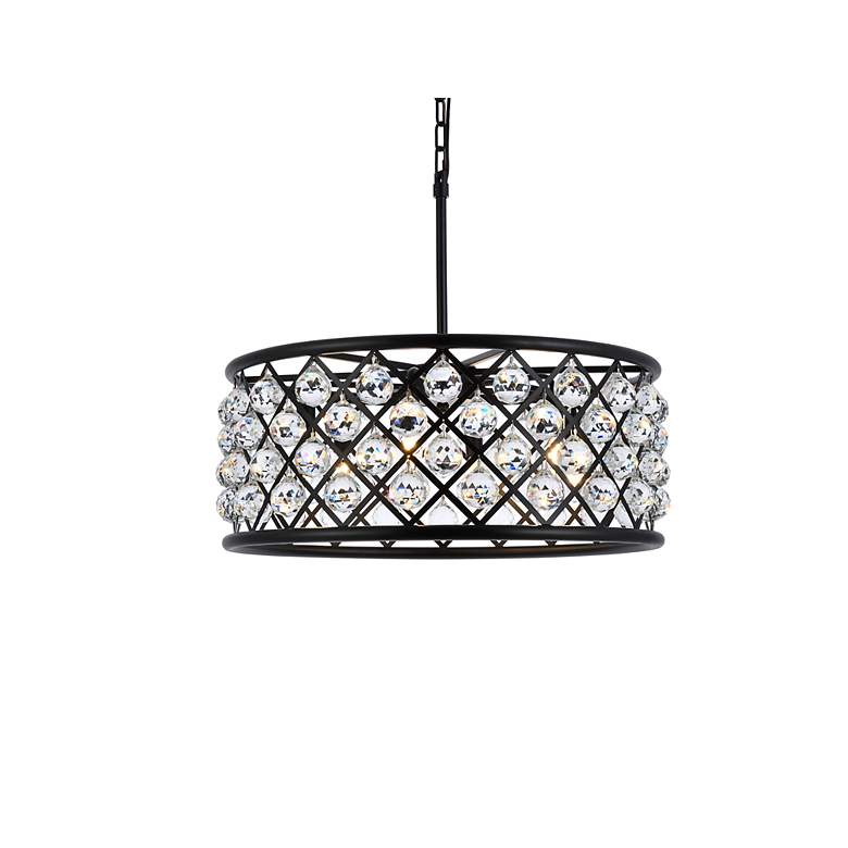 Image 4 Madison 25" Wide Matte Black and Crystal 6-Light Chandelier more views