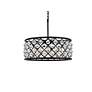 4_Madison 25" Wide Matte Black and Crystal 6-Light Chandelier more views