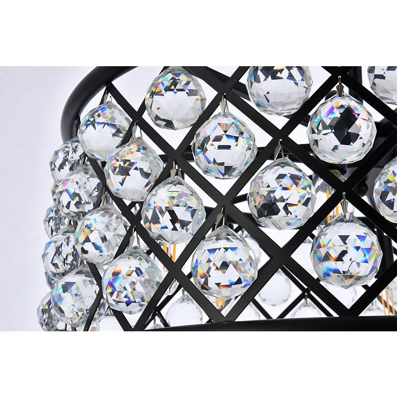 Image 7 Madison 25" Wide Matte Black and Crystal 6-Light Chandelier more views