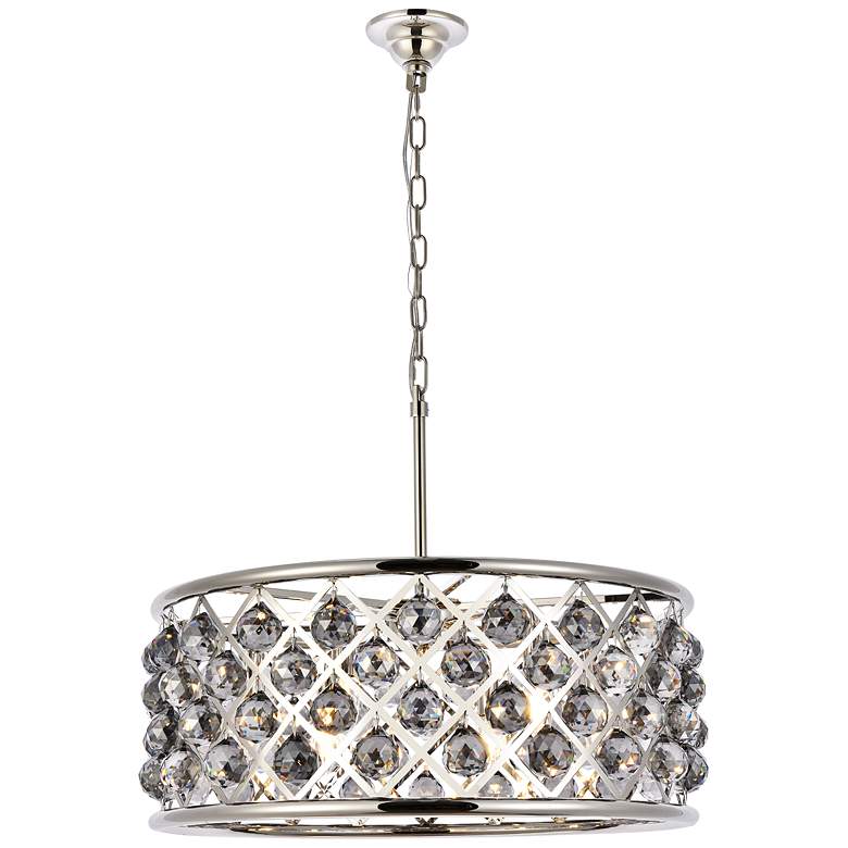 Image 2 Madison 25"W Polished Nickel Pendant Light w/ Silver Shade