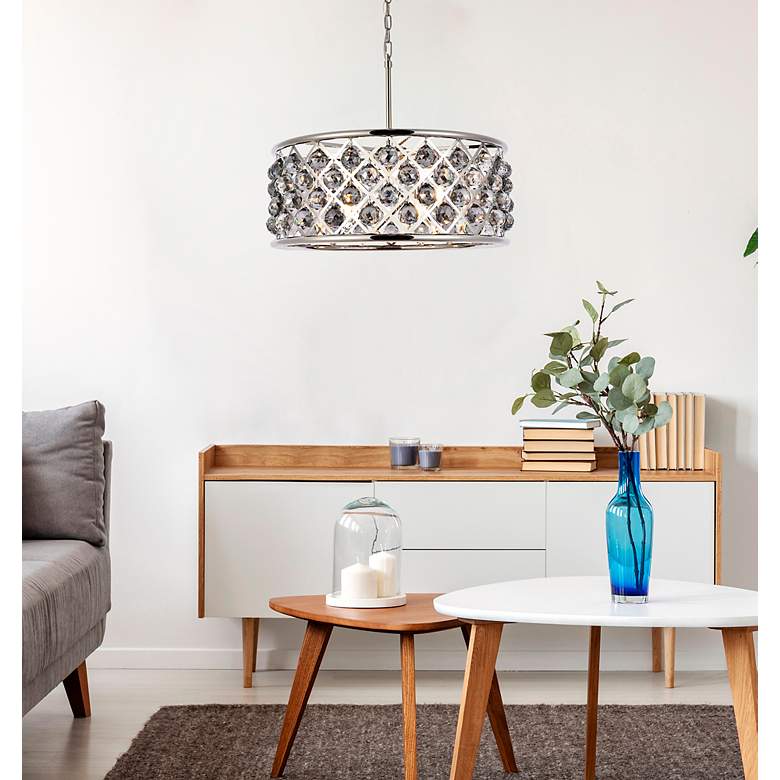 Image 3 Madison 25"W Polished Nickel Pendant Light w/ Silver Shade more views