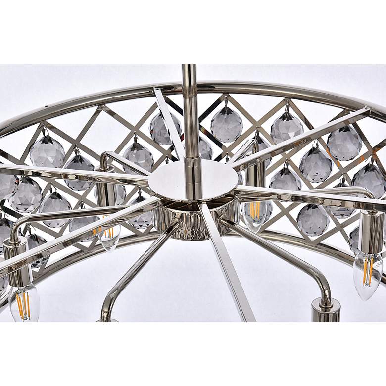 Image 6 Madison 25"W Polished Nickel Pendant Light w/ Silver Shade more views