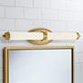 Madison 27 1/4" Wide Brushed Gold Metal Bar LED Bath Light