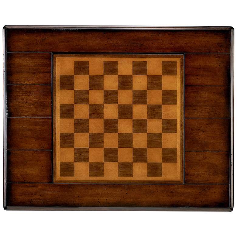 Image 2 Madison 29" Wide Cherry Reversible Chess Game Table more views