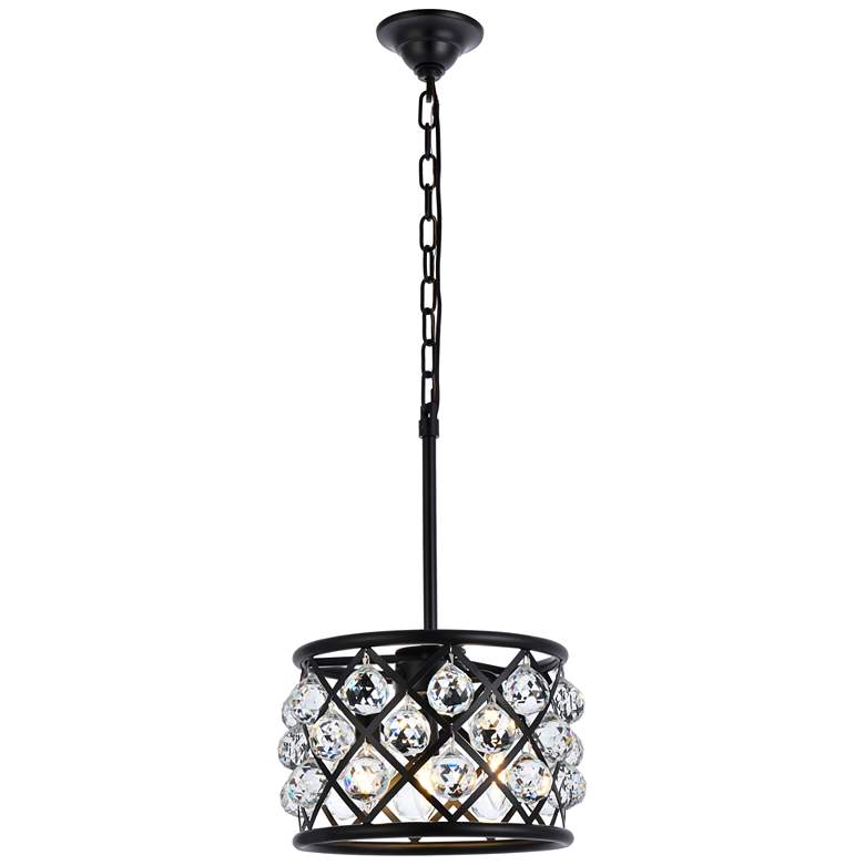 Image 1 Madison 3 Lt Matte Black Pendant Clear