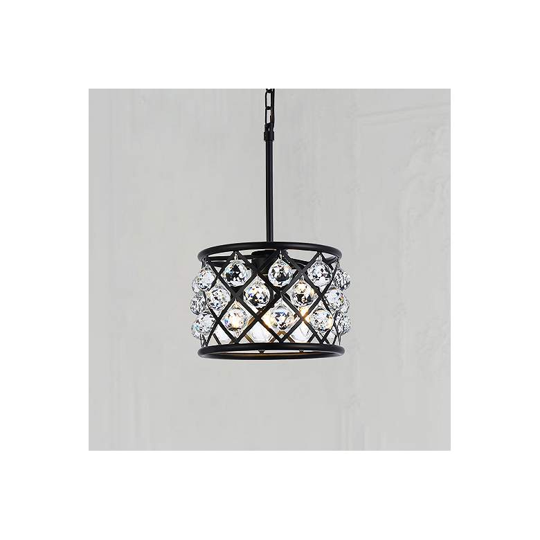 Image 1 Madison 3 Lt Matte Black Pendant Clear