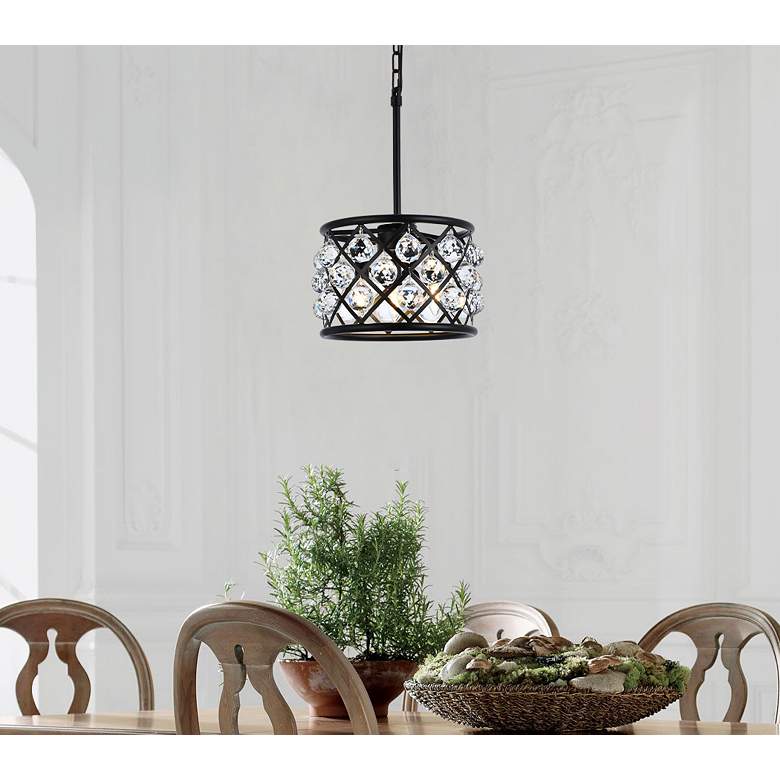 Image 3 Madison 3 Lt Matte Black Pendant Clear more views