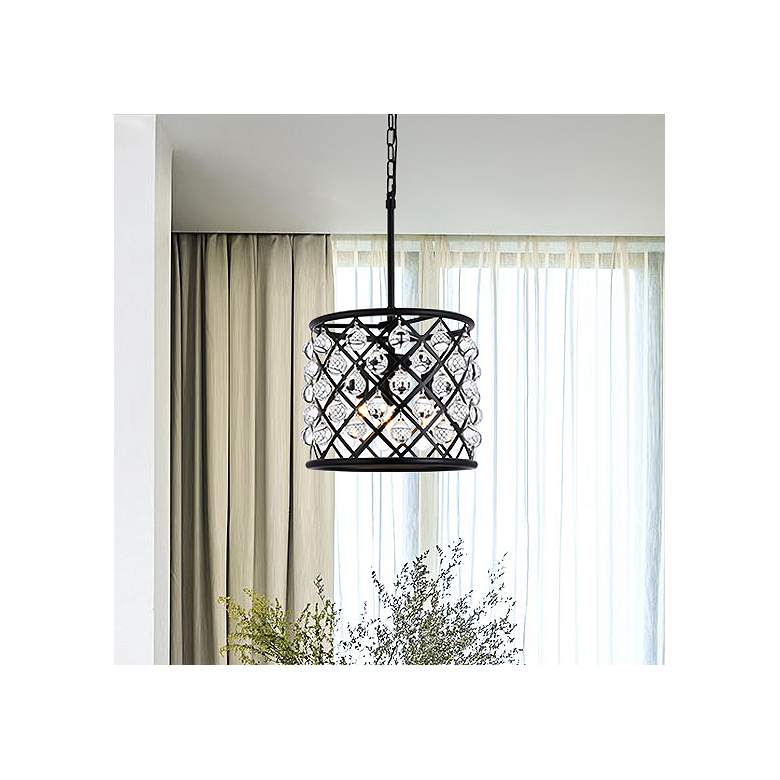 Image 1 Madison 3 Lt Matte Black Pendant Clear