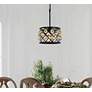 3_Madison 3 Lt Matte Black Pendant Golden Teak more views