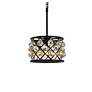 4_Madison 3 Lt Matte Black Pendant Golden Teak more views