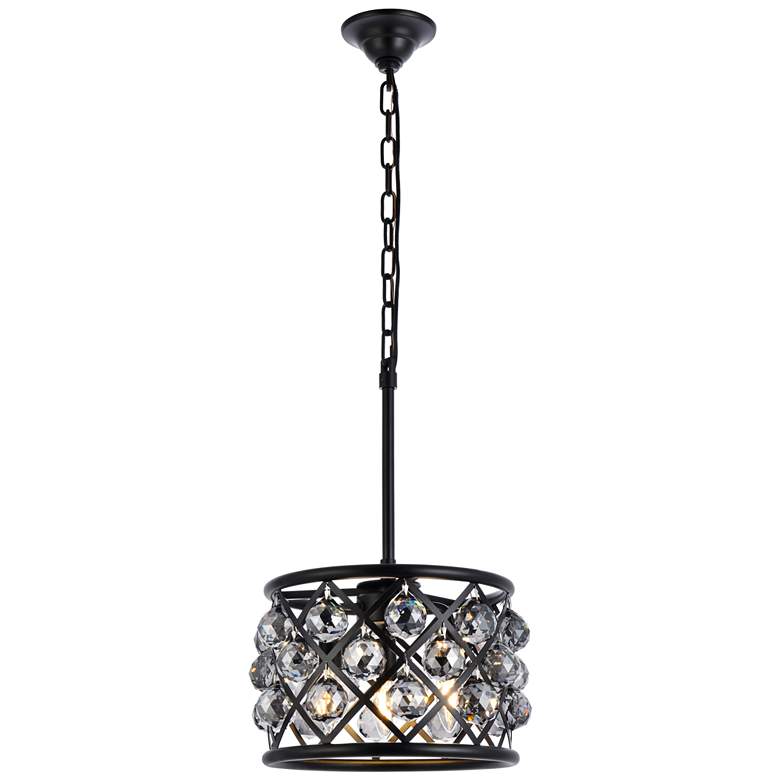 Image 2 Madison 3 Lt Matte Black Pendant Silver Shade (Grey)