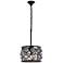 Madison 3 Lt Matte Black Pendant Silver Shade (Grey)