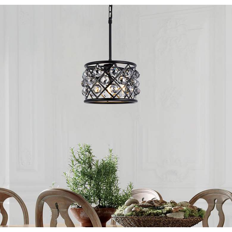 Image 3 Madison 3 Lt Matte Black Pendant Silver Shade (Grey) more views