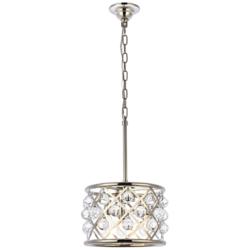 Madison 3 Lt Polished Nickel Pendant Clear