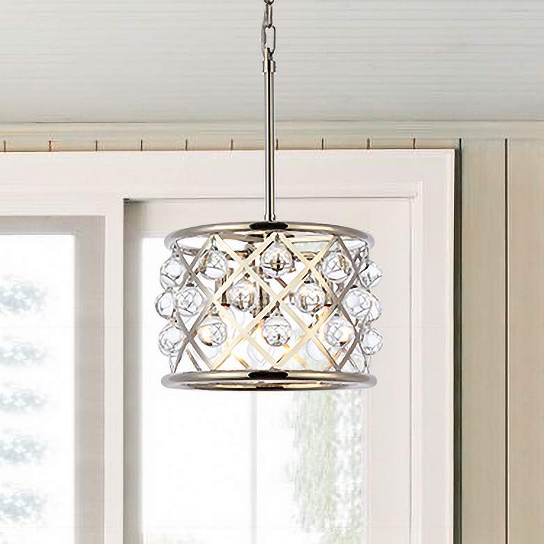 Image 1 Madison 3 Lt Polished Nickel Pendant Clear