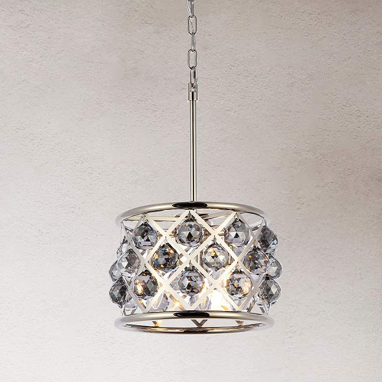Image 1 Madison 3 Lt Polished Nickel Pendant Silver Shade (Grey)