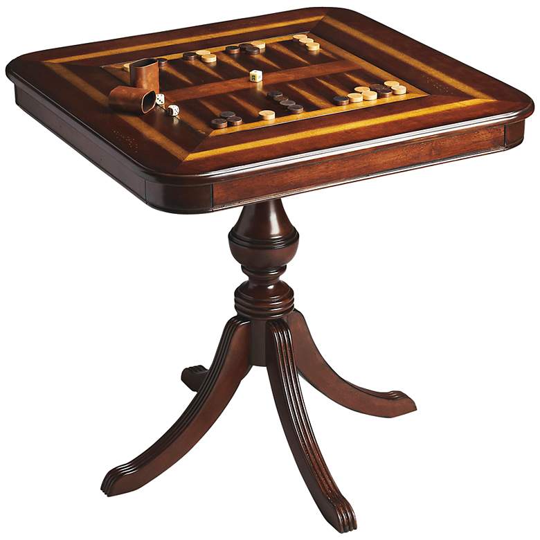Image 1 Madison 30 inch Wide Cherry Reversible Board Game Table