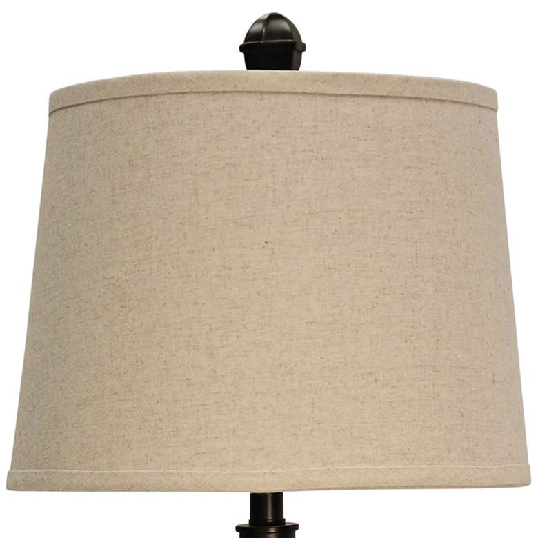 Image 2 Madison 31 inch Beige Shades with Bronze Table Lamps Set of 2 more views