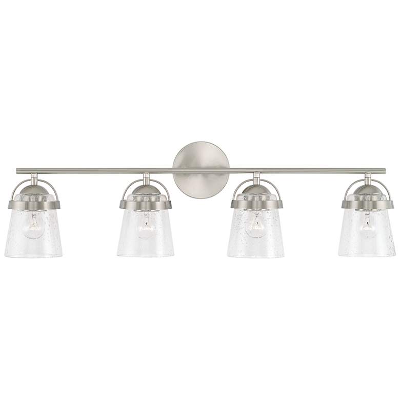 Image 2 Madison 32 1/2" Wide Brushed Nickel 4-Light Bath Light