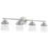Madison 32 1/2" Wide Brushed Nickel 4-Light Bath Light