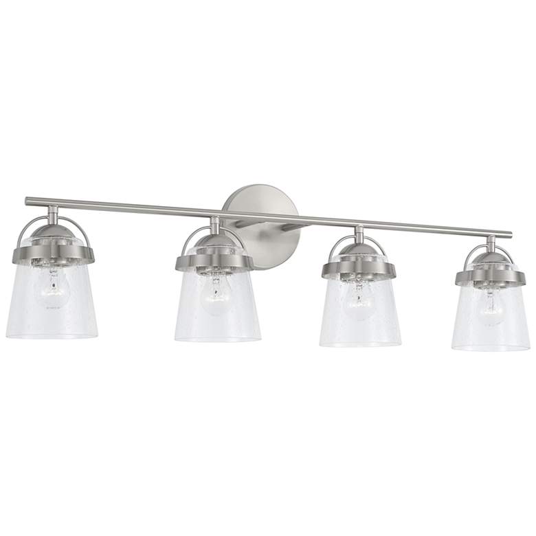 Image 4 Madison 32 1/2" Wide Brushed Nickel 4-Light Bath Light more views