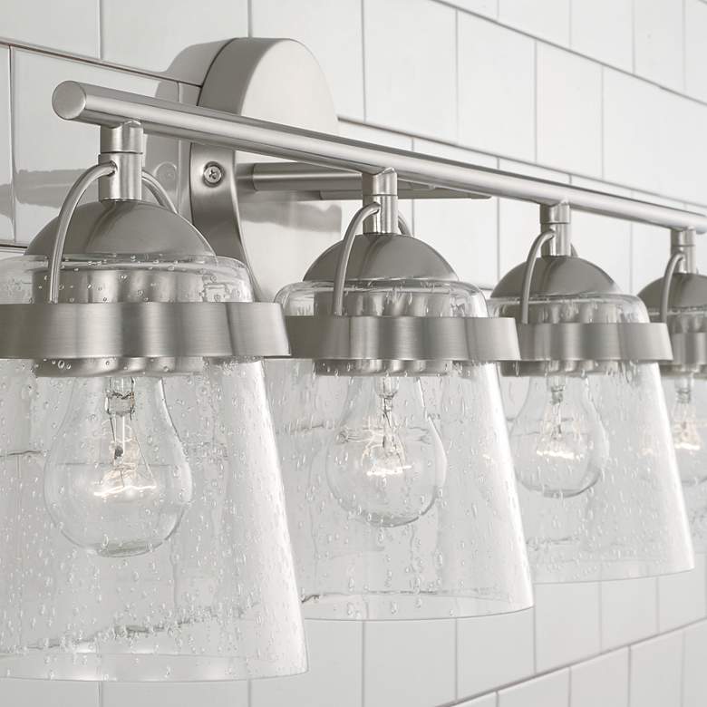 Image 5 Madison 32 1/2" Wide Brushed Nickel 4-Light Bath Light more views