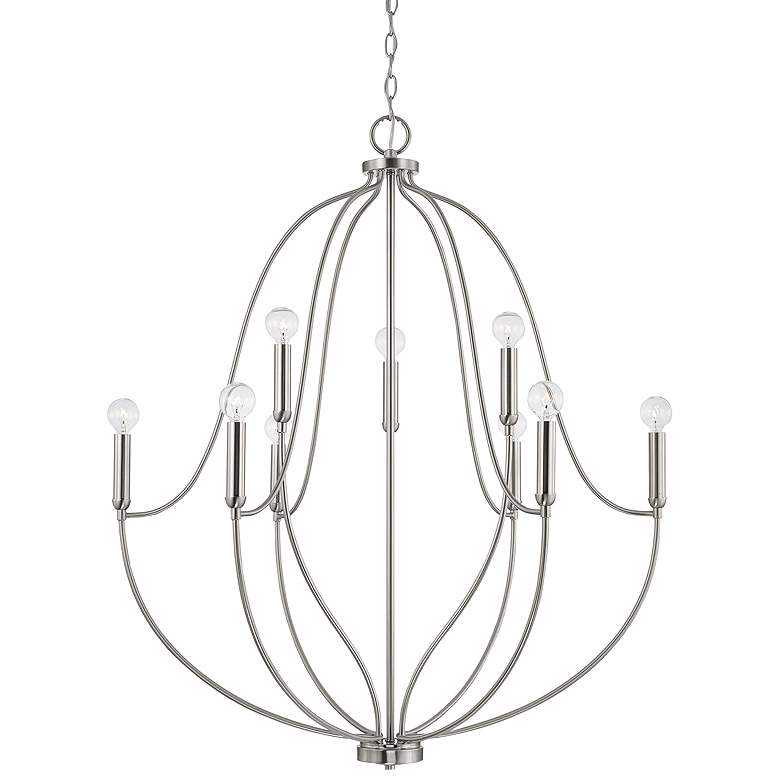 Image 2 Madison 32 1/2" Wide Brushed Nickel 9-Light Chandelier