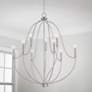 1_Madison 32 1/2" Wide Brushed Nickel 9-Light Chandelier