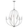 4_Madison 32 1/2" Wide Brushed Nickel 9-Light Chandelier more views