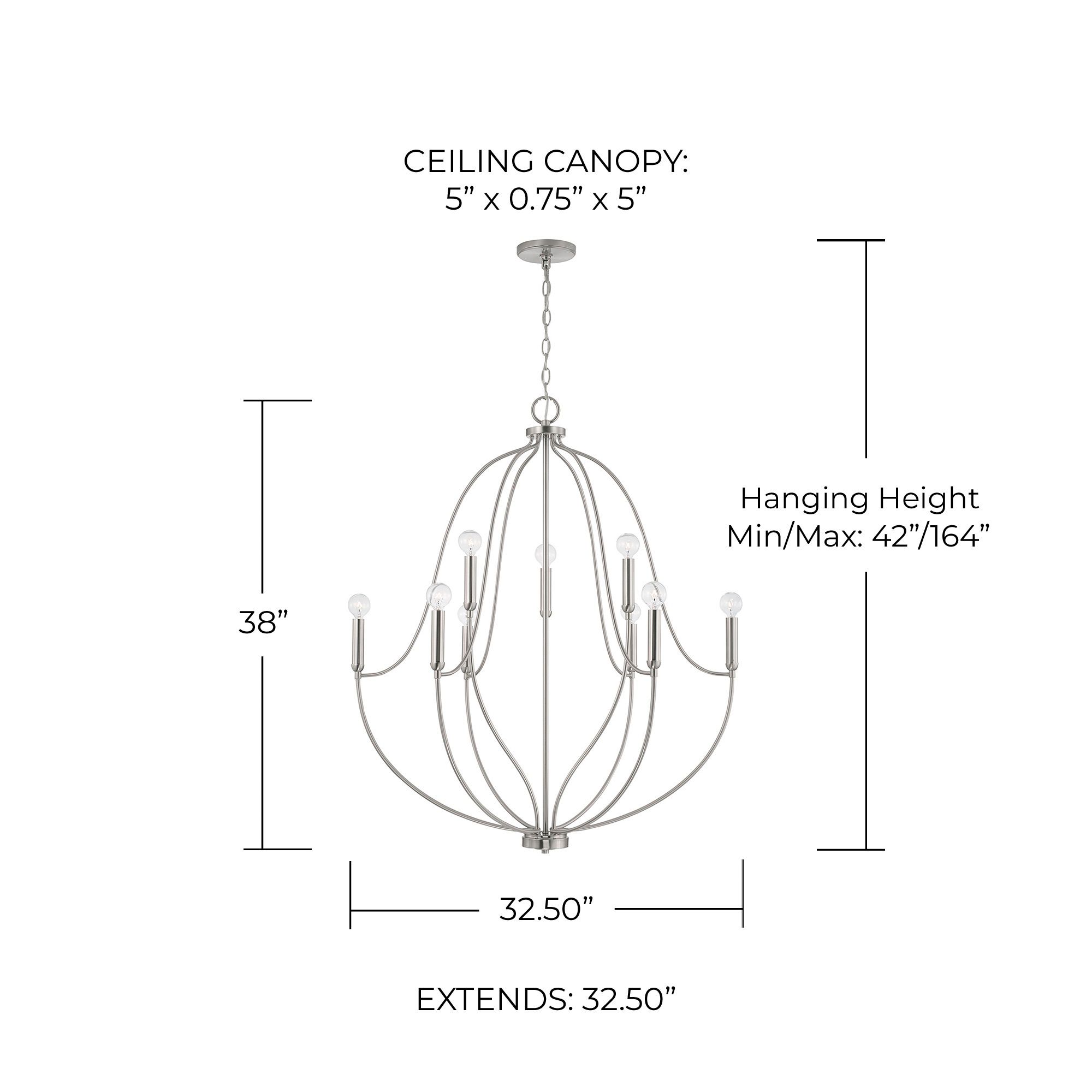 Image 5 Madison 32 1/2" Wide Brushed Nickel 9-Light Chandelier more views