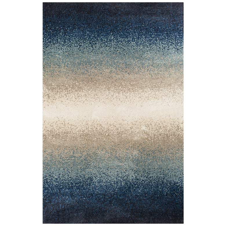 Image 1 Madison 3401 5'x7'6" Blue Ocean Elements Shag Area Rug